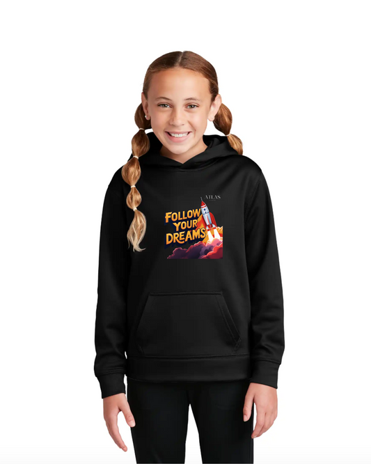 Follow Your Dreams Fleece Hooded Pullover