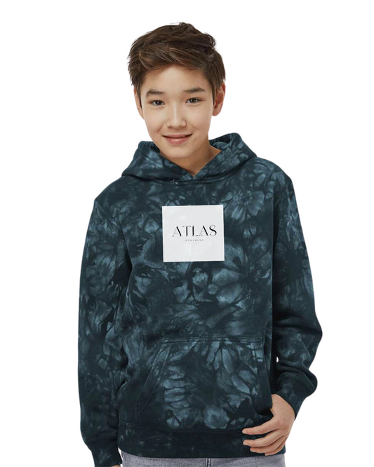 ATLAS™ Black Tie Dye Hoodie