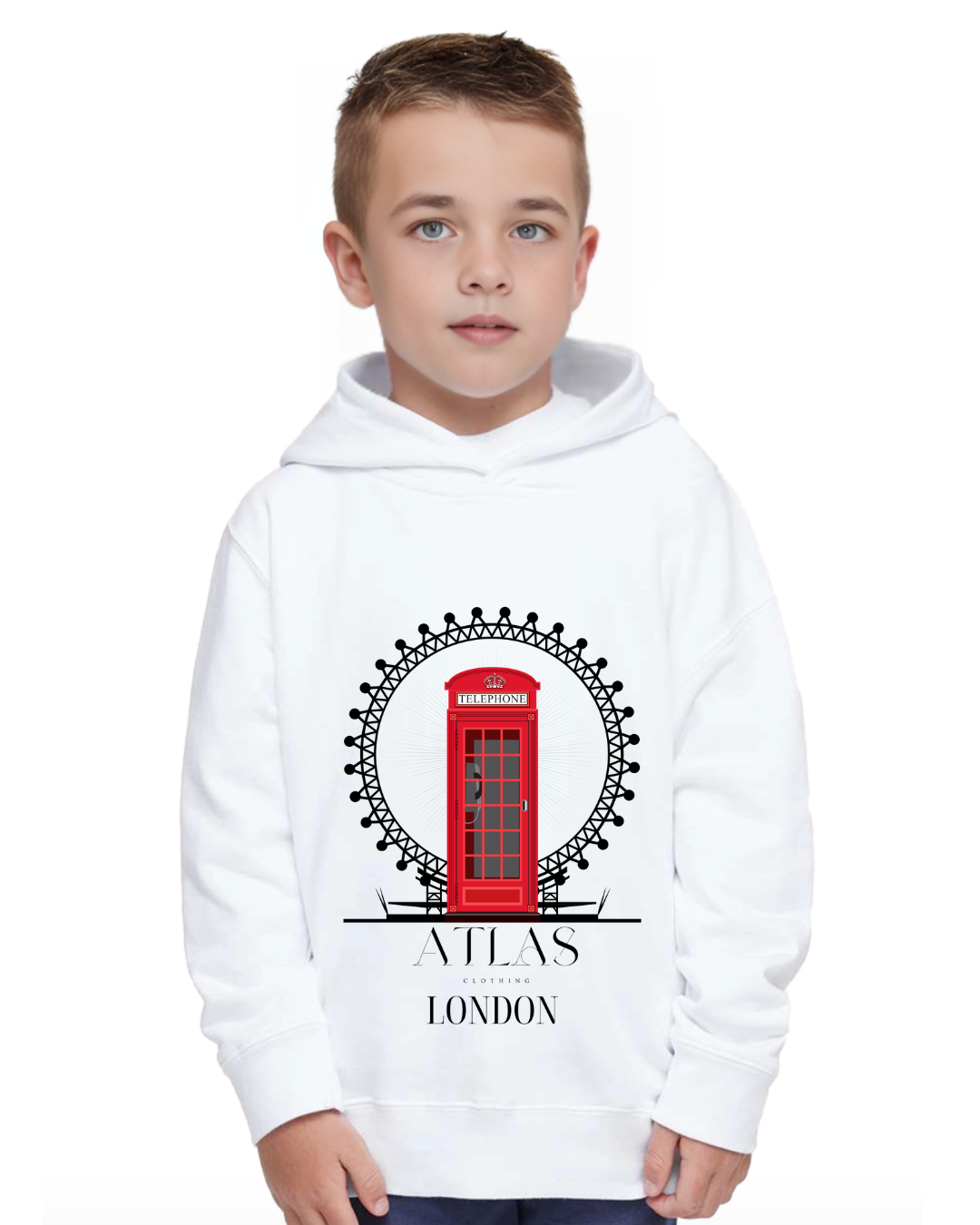 London kids fleece pullover hoodie